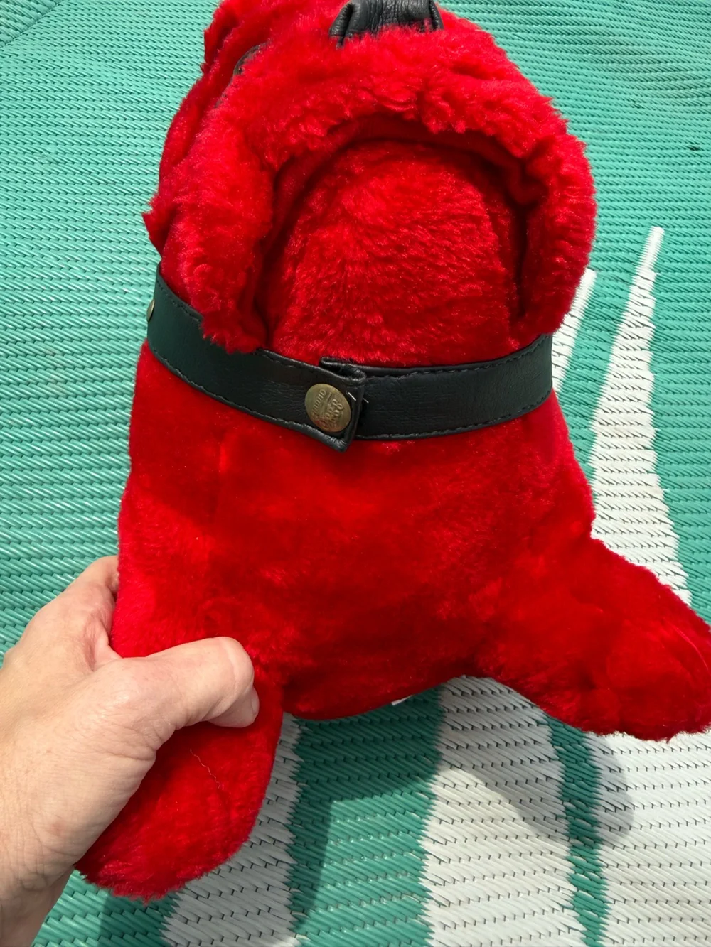 Red Dog Bulldog Pug by Goffa 10 Inch Plush Stuffie Stuffed Animal Vintage 1990’s